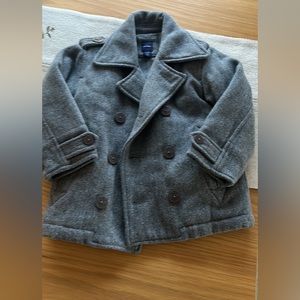 3T baby gap grey wool peacoat